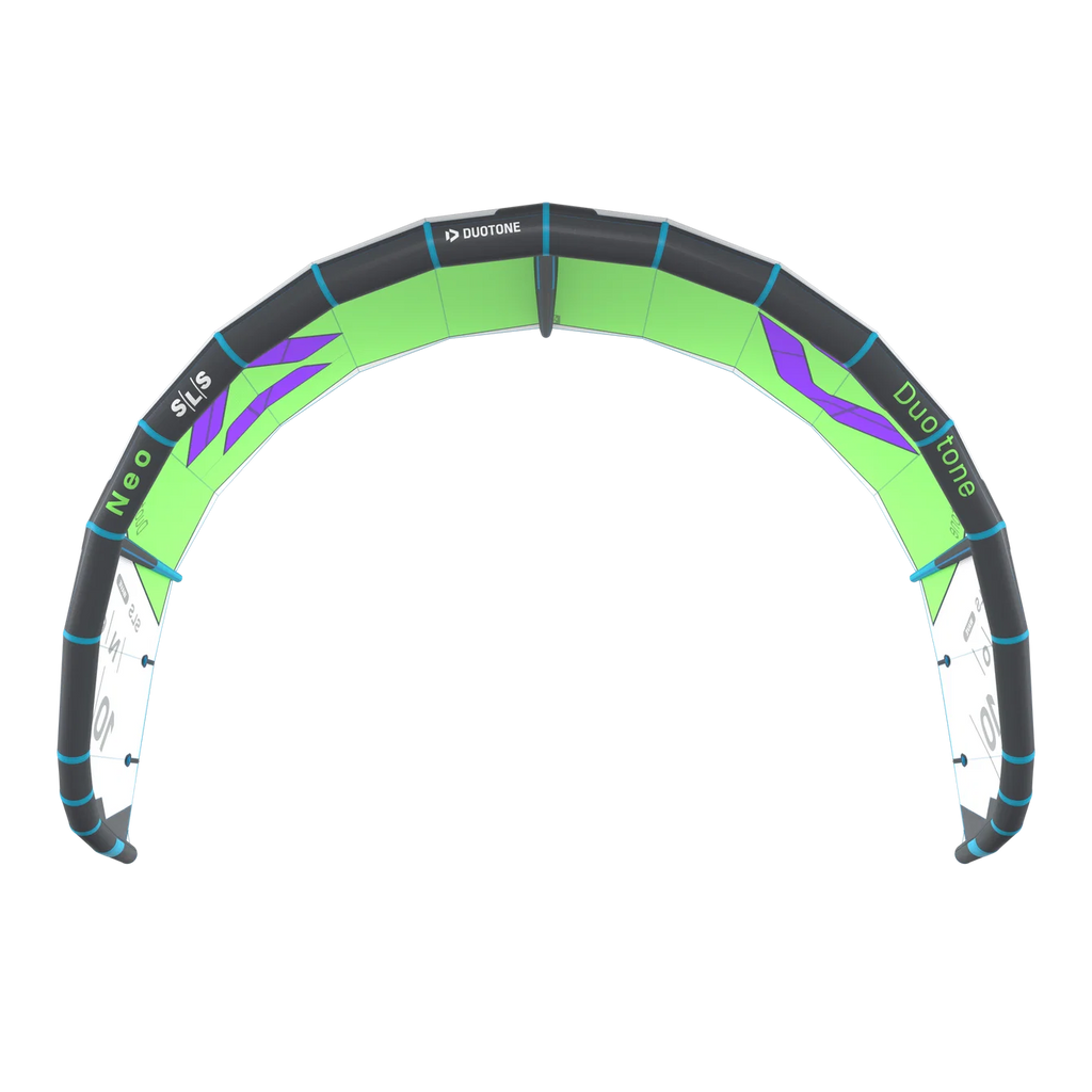 Cometa de kitesurf para olas Duotone Neo SLS 2027 en color Light Lime / Undyed