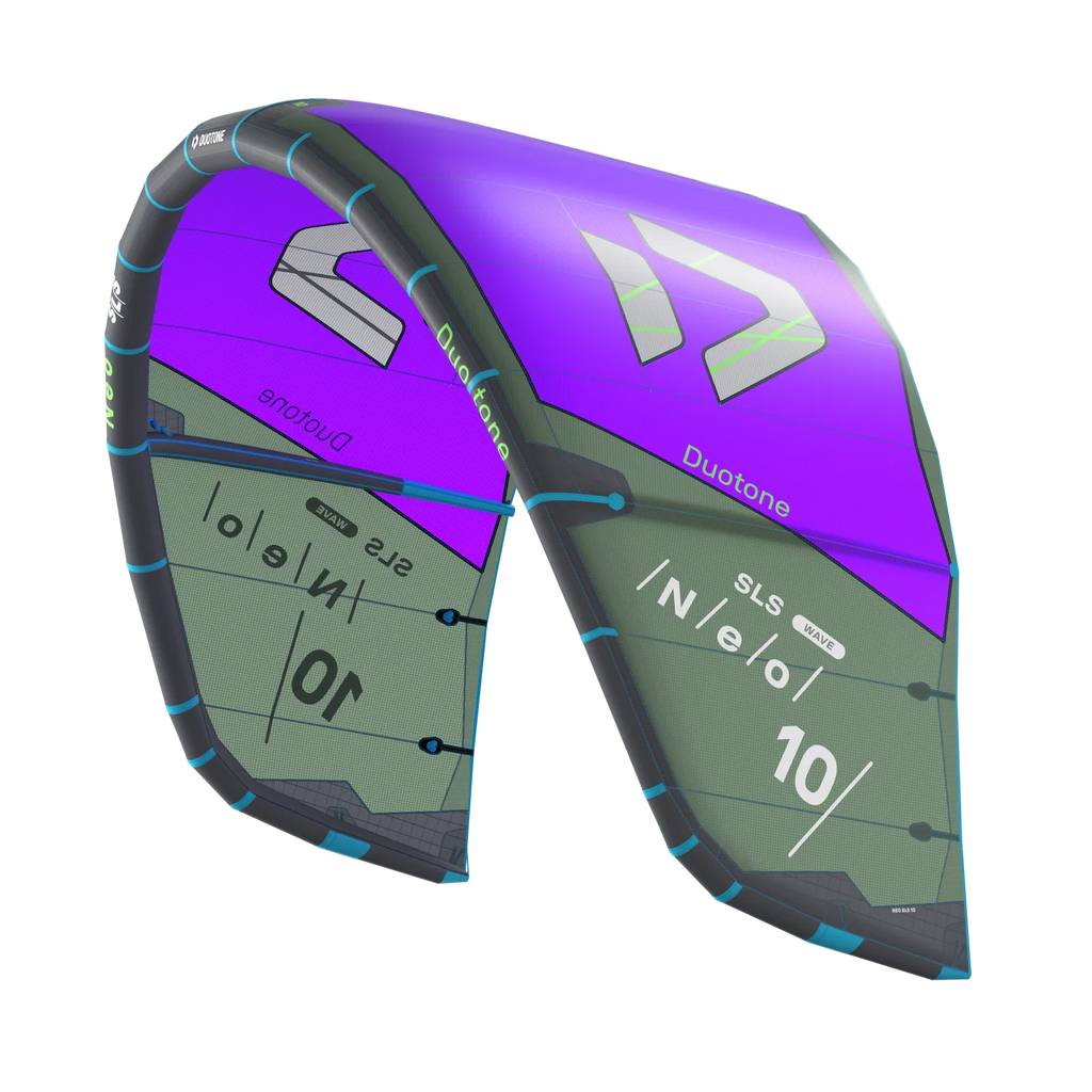 Cometa de kitesurf para olas Duotone Neo SLS 2027 en color Purple / Off-Green
