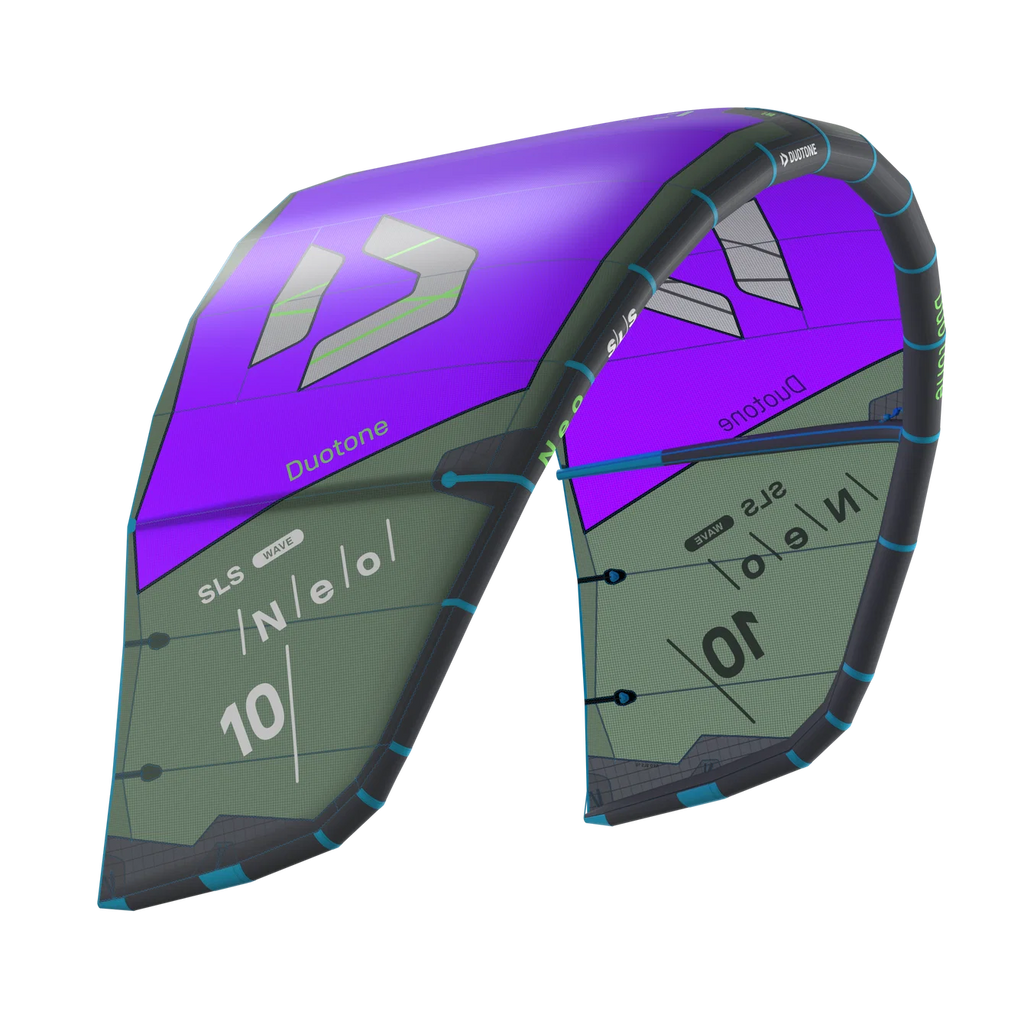 Cometa de kitesurf para olas Duotone Neo SLS 2027 en color Purple / Off-Green