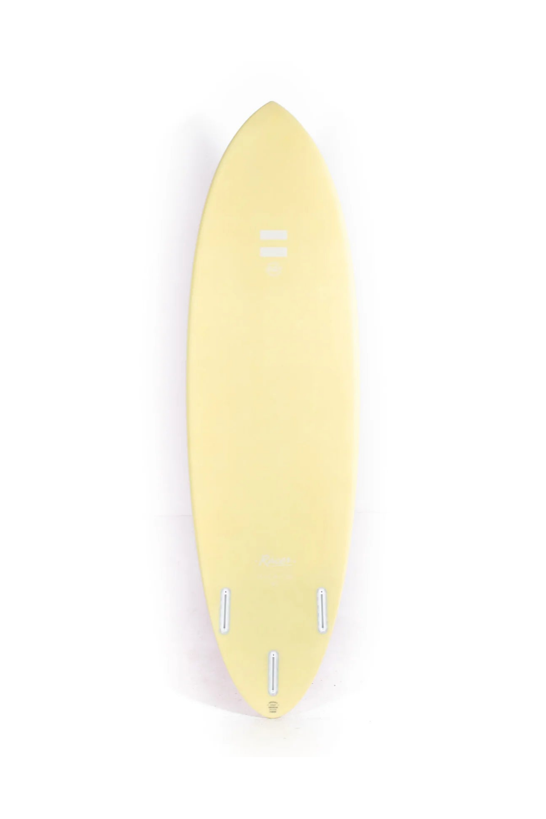 Tabla de surf Indio Surfboards Racer 5'8 en colores crema y rosa flamingo