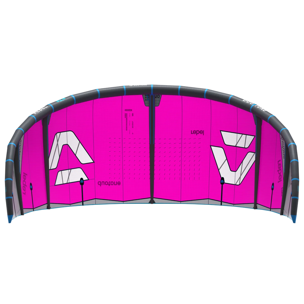 Cometa de kitesurf Duotone Rebel SLS 2027 en color Pink Purple vista frontal