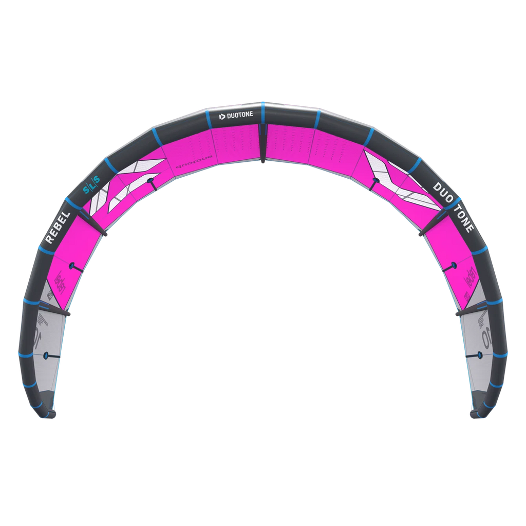 Cometa de kitesurf Duotone Rebel SLS 2027 en color Pink Purple vista frontal