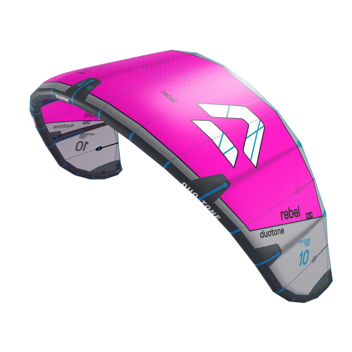 Cometa de kitesurf Duotone Rebel SLS 2027 en color Pink Purple vista frontal