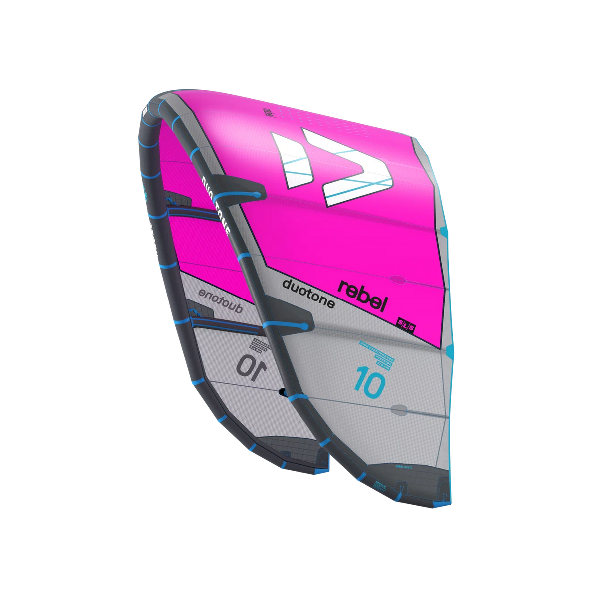 Cometa de kitesurf Duotone Rebel SLS 2027 en color Pink Purple vista frontal