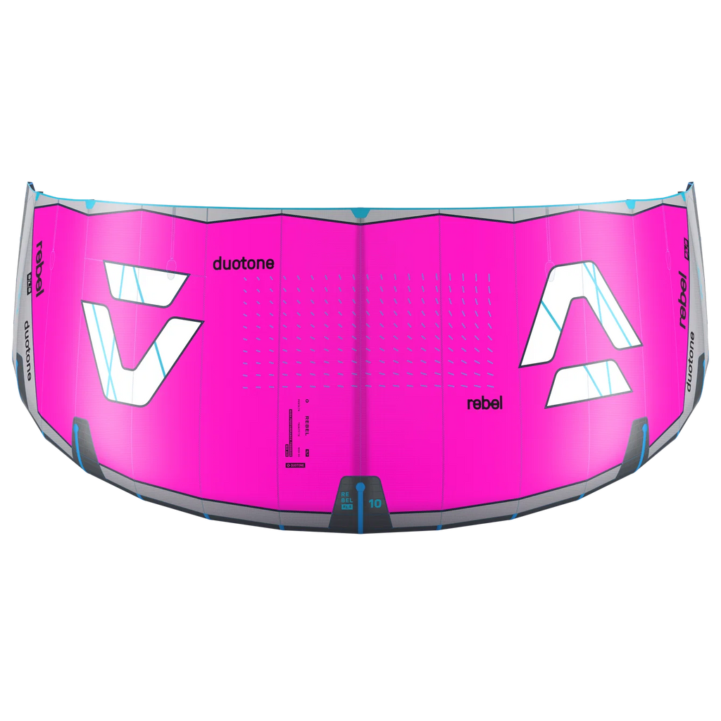 Cometa de kitesurf Duotone Rebel SLS 2027 en color Pink Purple vista frontal