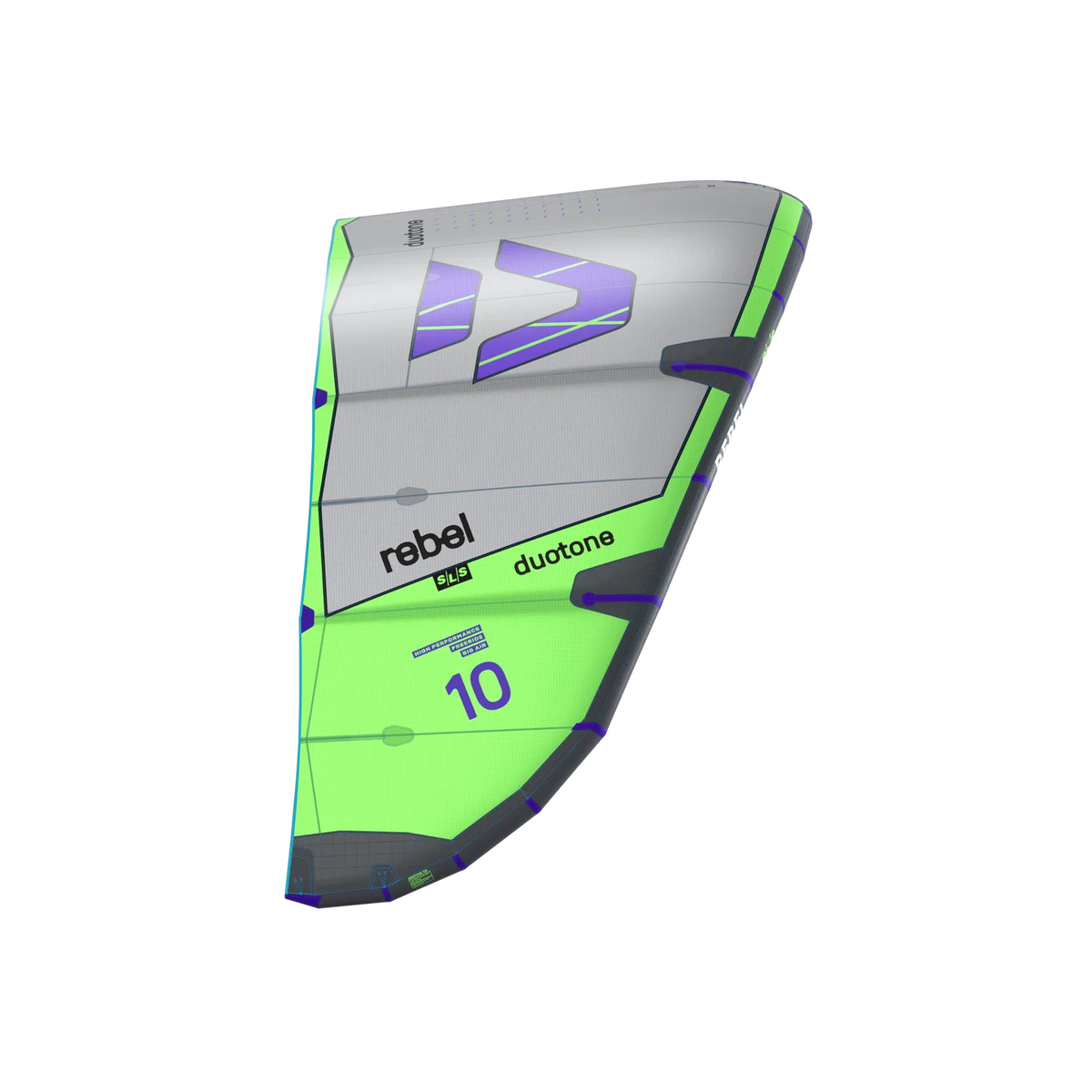 Cometa de kitesurf Duotone Rebel SLS 2027 en color Gray Light Lime 