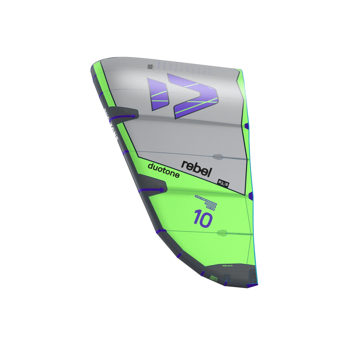 Cometa de kitesurf Duotone Rebel SLS 2027 en color Gray Light Lime 