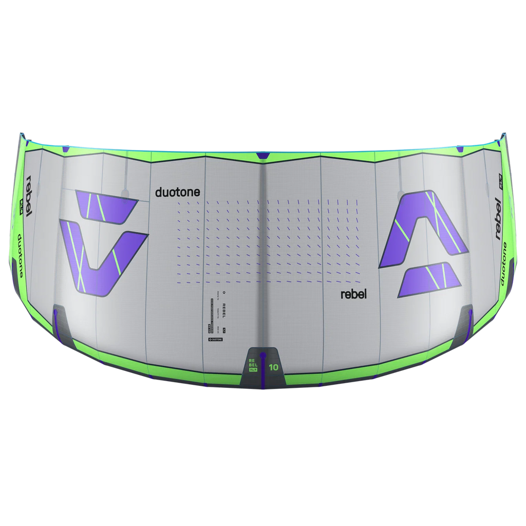 Cometa de kitesurf Duotone Rebel SLS 2027 en color Gray Light Lime 