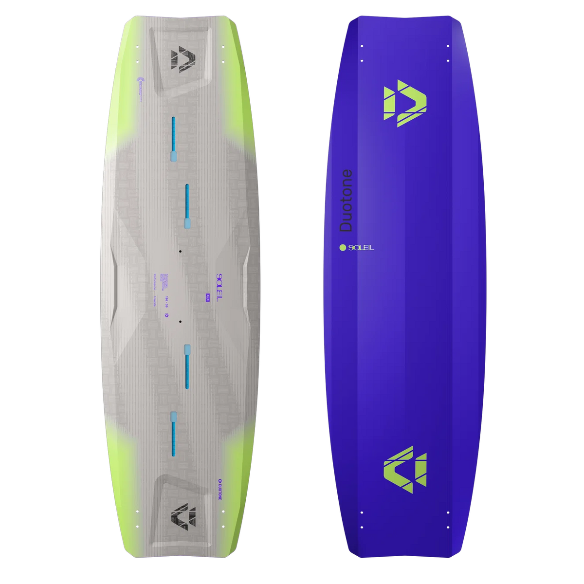 Tabla de kitesurf twintip Duotone Soleil SLS 2027 con construcción de carbono ultraligera