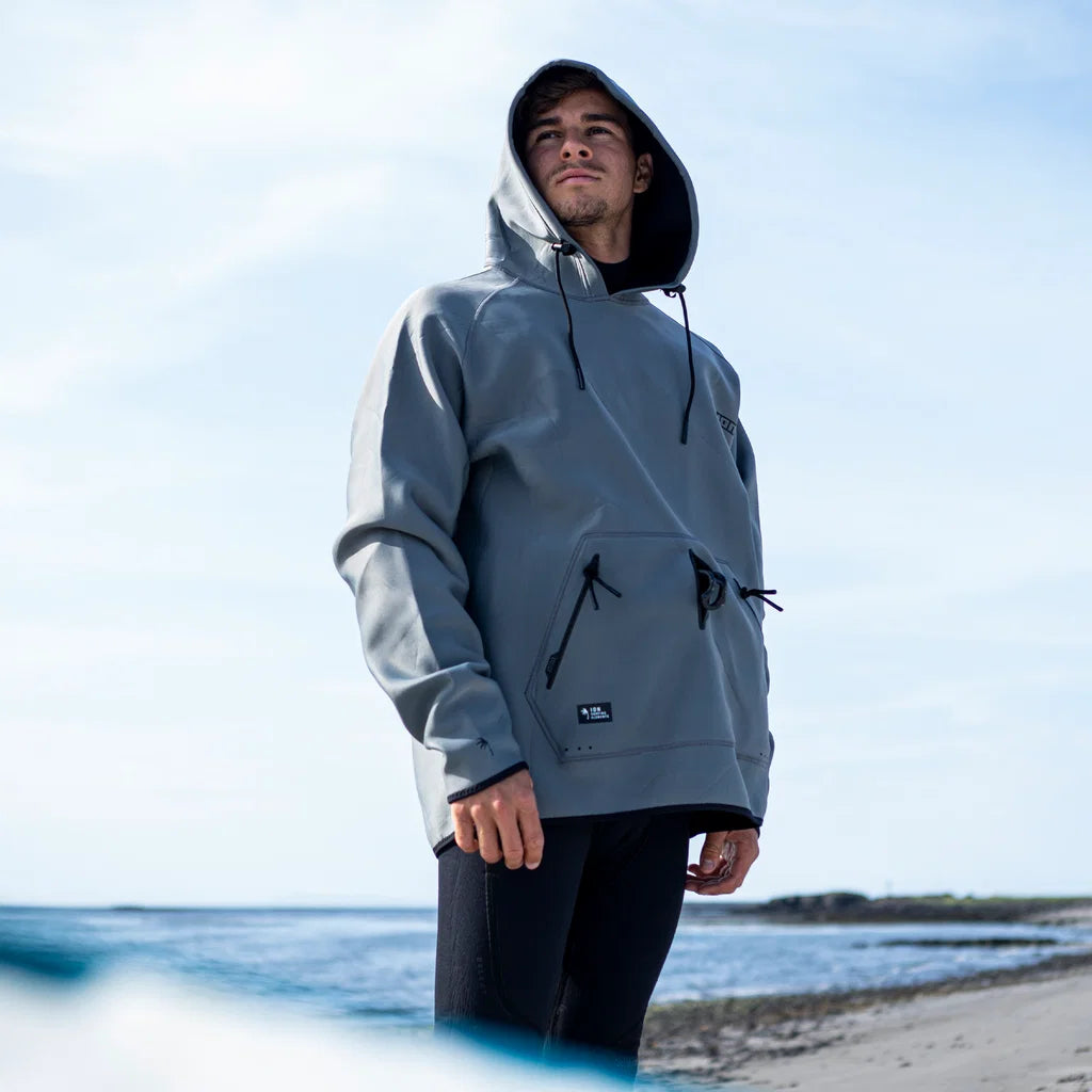 Sudadera ligera de neopreno para hombre ION Neo Hoody Lite en color Sage Grey