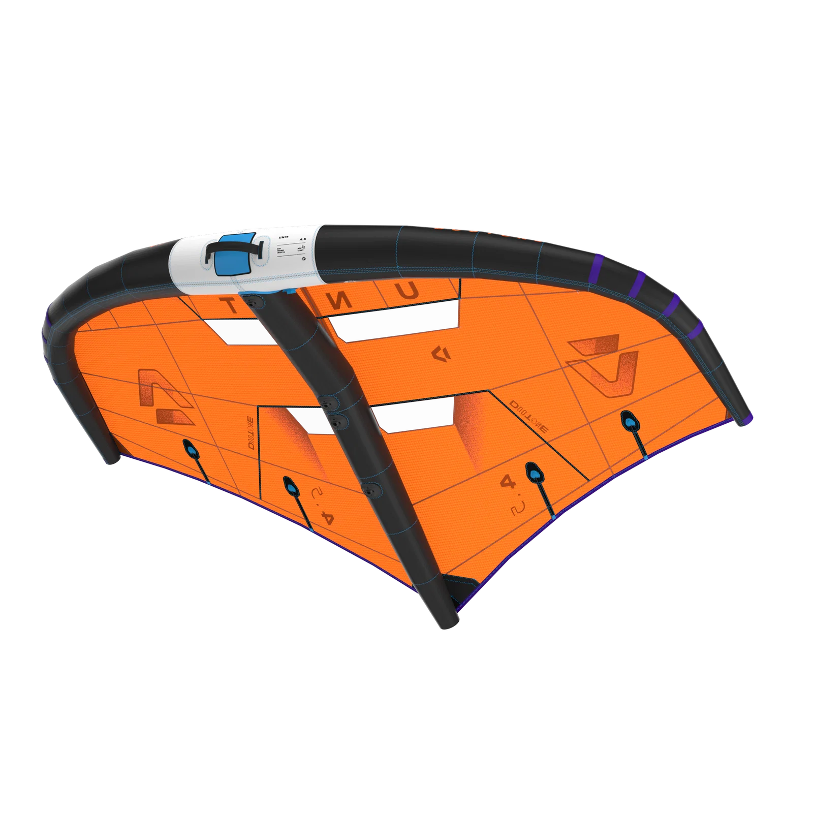 Ala de wing foil Duotone Unit 2026 color Bright Orange vista frontal