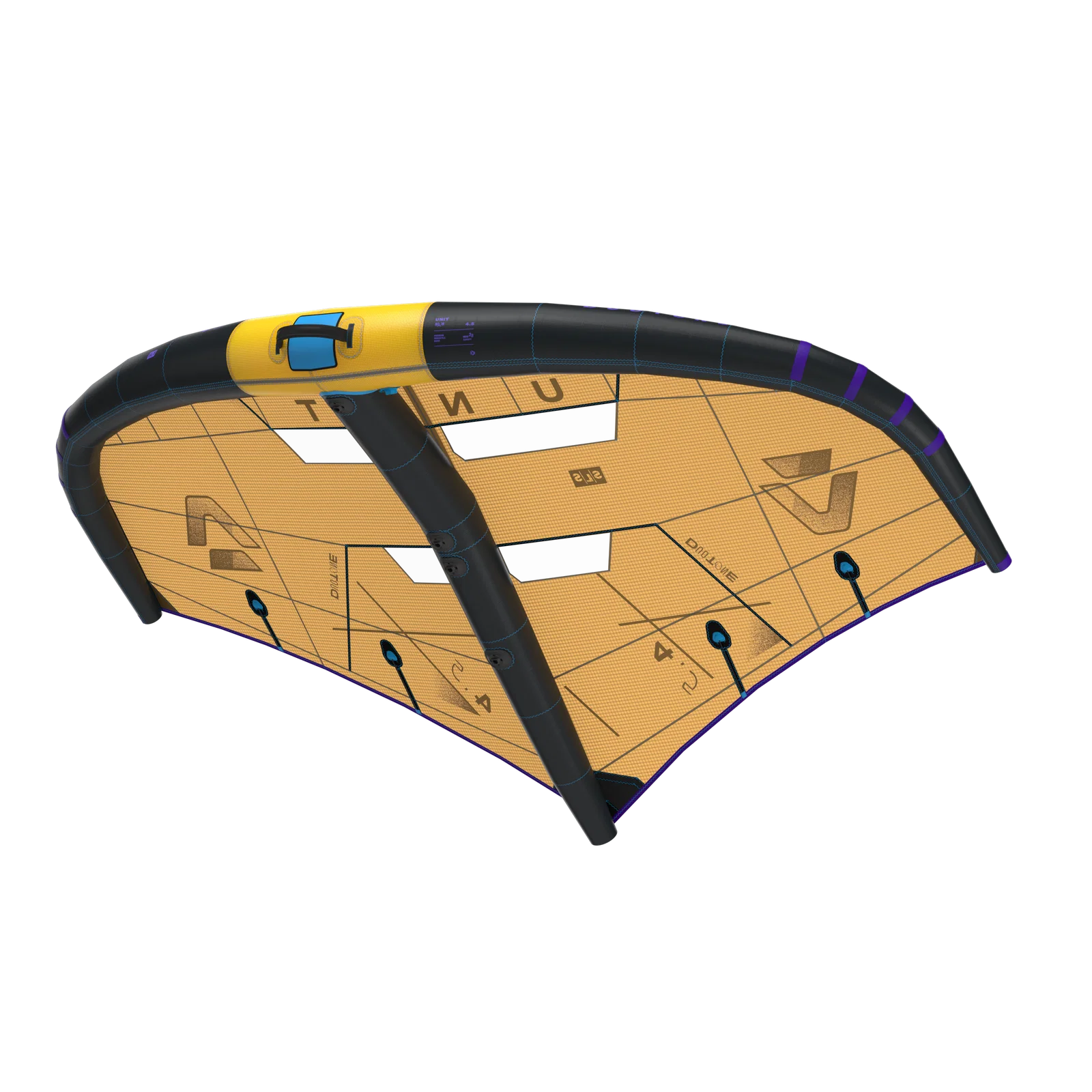 Ala de wing foil Duotone Unit SLS 2026 color Sand vista frontal