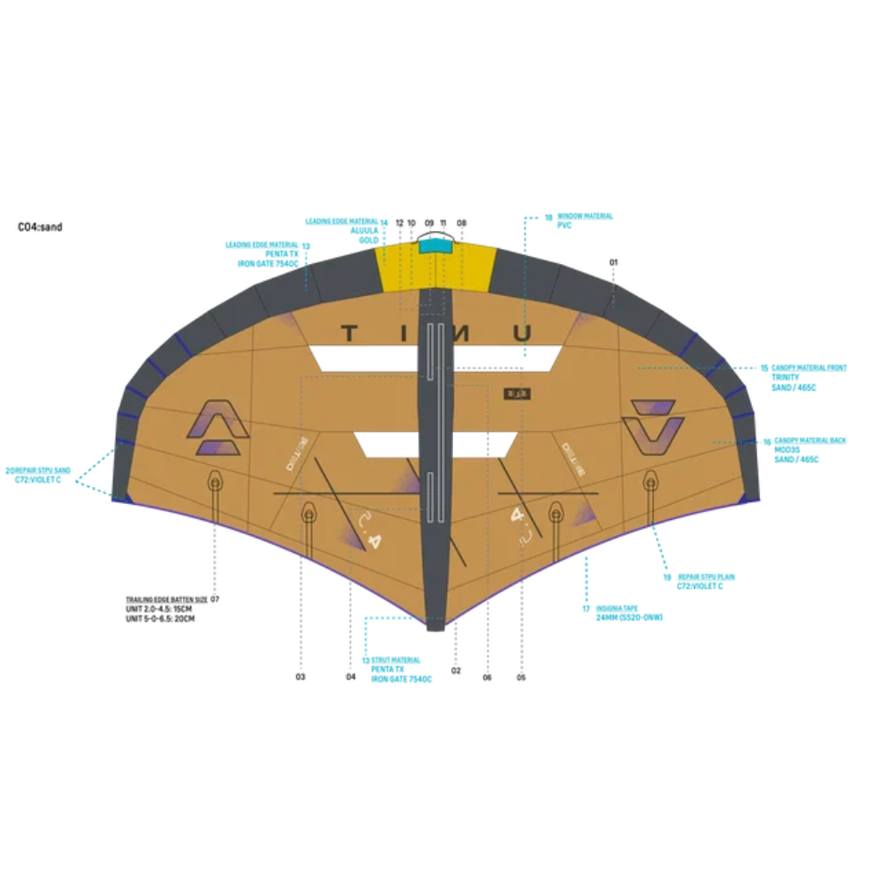 Recambios y piezas de repuesto para hydrofoil de wingfoil Duotone