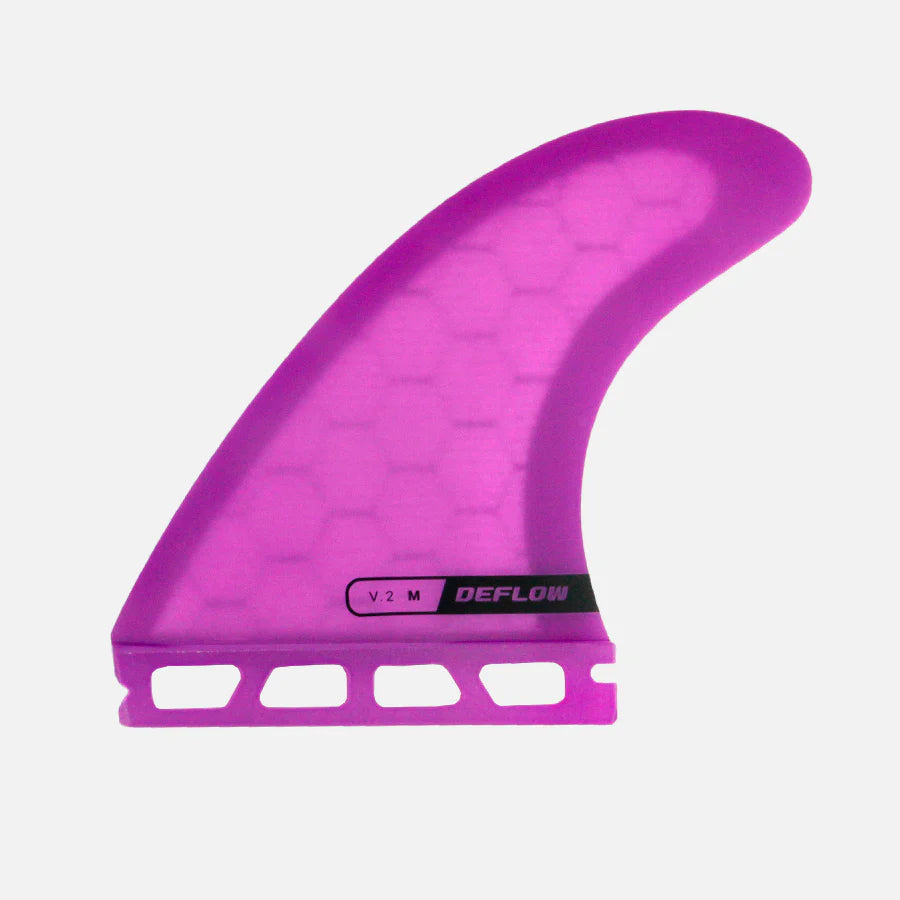 Juego de quillas de surf Deflow V2 Violet Thruster con sistema de fijación FUT Futures