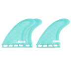 Juego de quillas de surf Deflow V2 Mint Thruster con sistema de fijación Futures