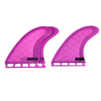 Juego de quillas de surf Deflow V2 Violet Thruster con sistema de fijación FUT Futures