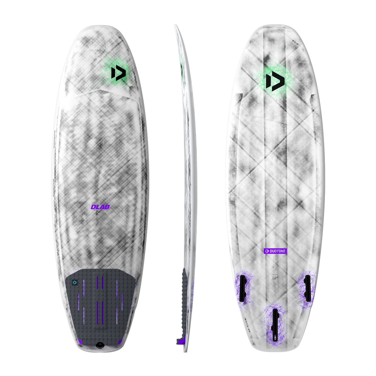 Tabla de kitesurf direccional Duotone Whip D/LAB 2027 con construcción ultra ligera D/LAB