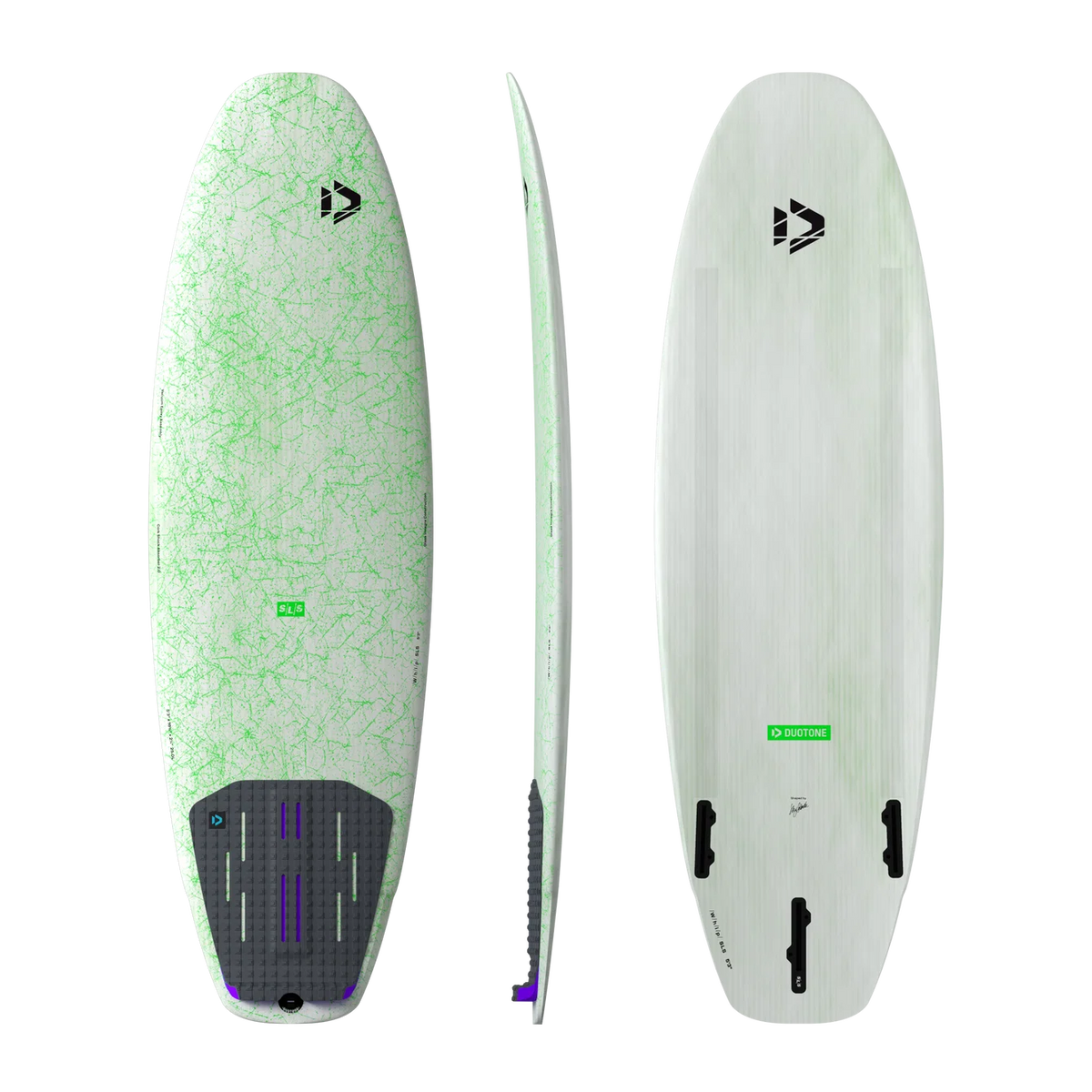 Tabla de kitesurf direccional Duotone Whip SLS 2027 con construcción Innegra Shield