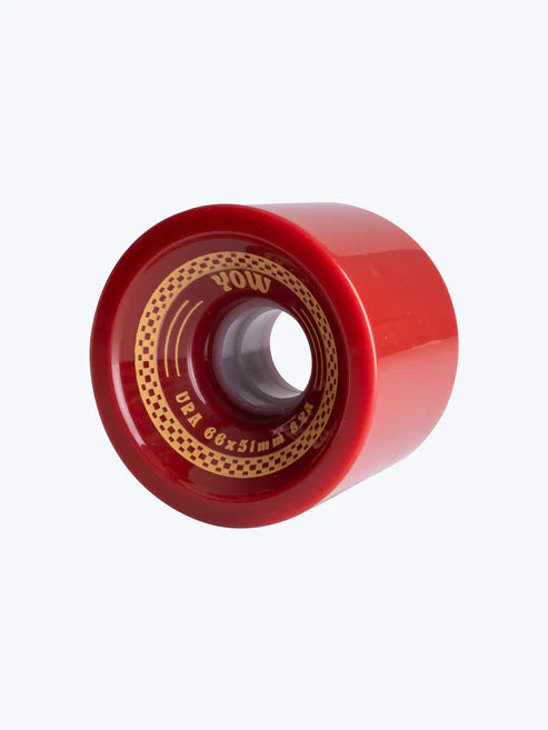 Juego de 4 ruedas oficiales de surfskate YOW URA Ketchup de 66 milímetros y dureza 82A