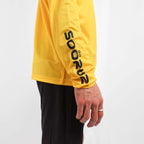 Camiseta de protección solar de manga larga con capucha para hombre Soöruz Mantas color amarillo flúor
