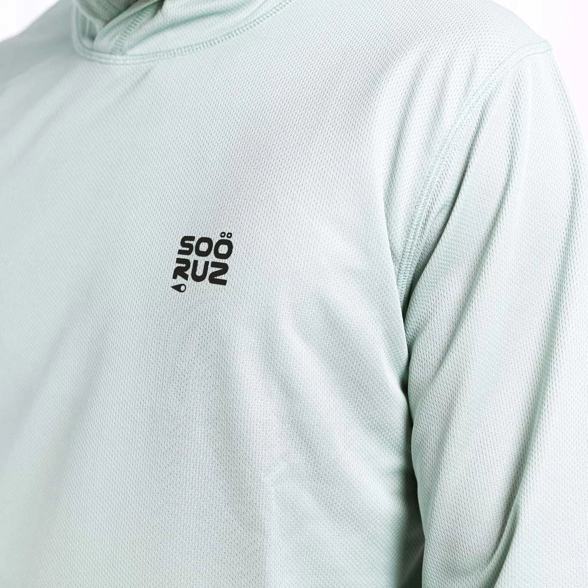 Camiseta de protección solar de manga larga con capucha para hombre Soöruz Mantas color azul