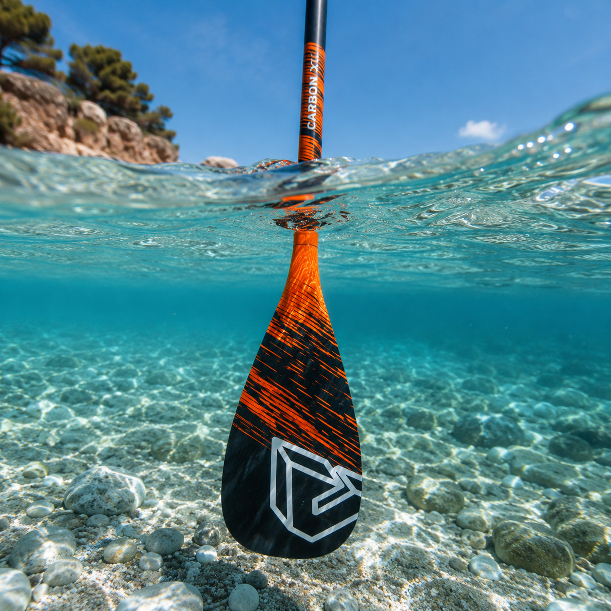 Remo de paddle surf 100% fibra de carbono ultraligero Aqua Marina Carbon X de 2 piezas