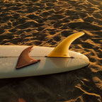 Quilla de surf central Deflow Cream Grey Single Fin para longboard y midlength