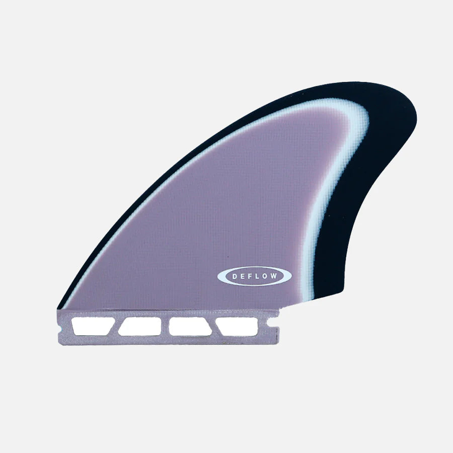 Juego de quillas de surf biquilla Deflow Thomas Bexon Purple Twin Fin con sistema de fijación Futures