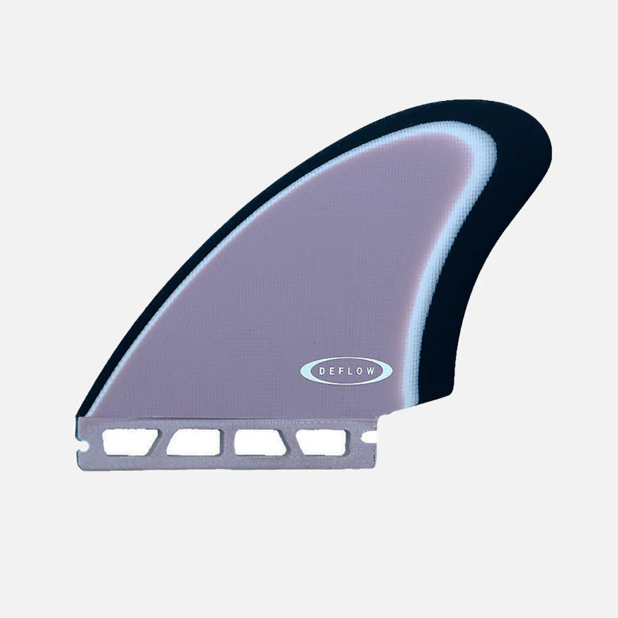 Juego de quillas de surf biquilla Deflow Thomas Bexon Purple Twin Fin con sistema de fijación Futures