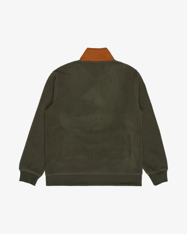 Forro polar con media cremallera para hombre Billabong Boundary Shore en color marrón