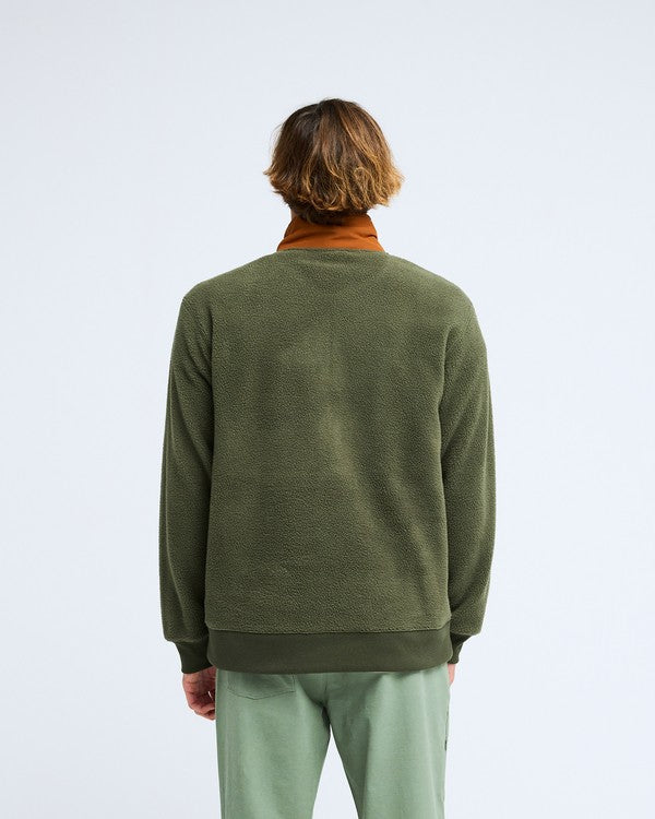 Forro polar con media cremallera para hombre Billabong Boundary Shore en color marrón