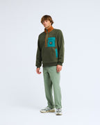 Forro polar con media cremallera para hombre Billabong Boundary Shore en color marrón