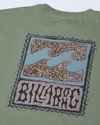 Camiseta de manga corta para hombre Billabong Stamp en color verde