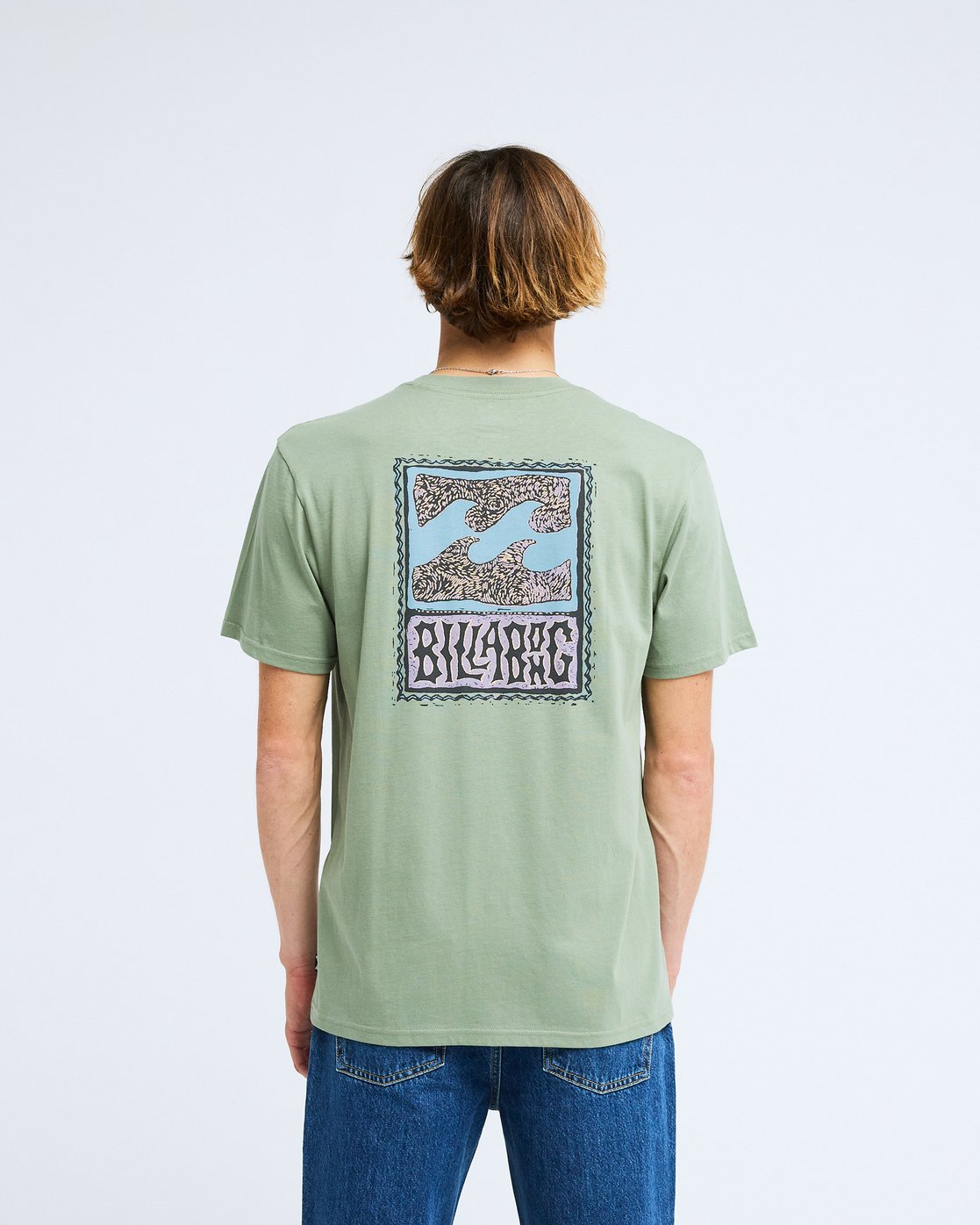 Camiseta de manga corta para hombre Billabong Stamp en color verde