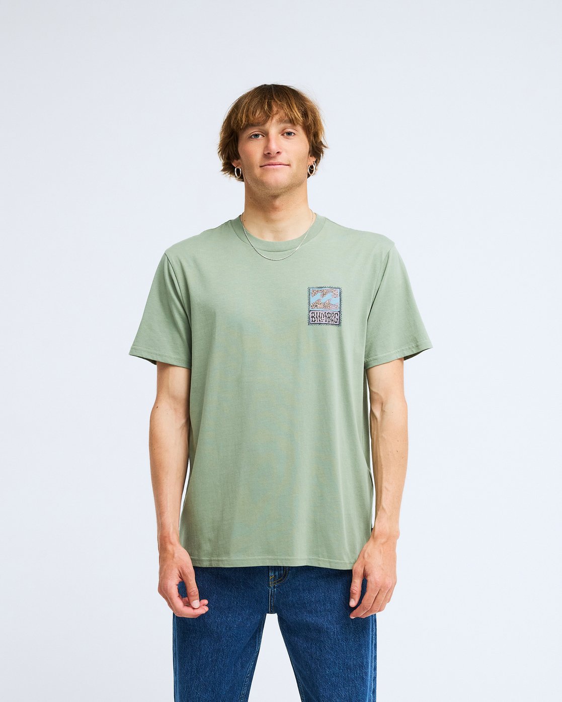 Camiseta de manga corta para hombre Billabong Stamp en color verde
