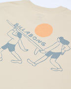 Camiseta de manga corta para hombre Billabong Ty Williams Carry On en color beige