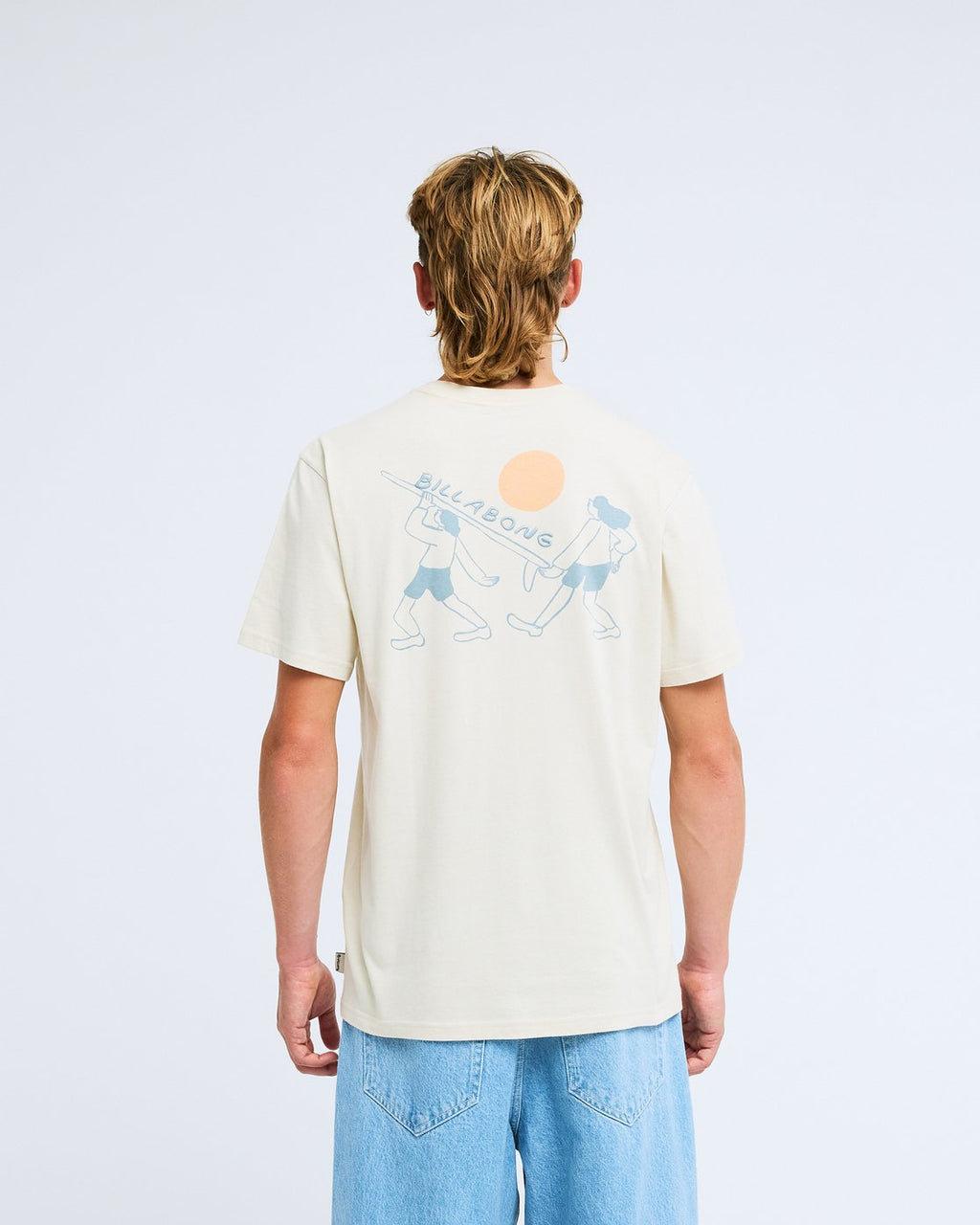 Camiseta de manga corta para hombre Billabong Ty Williams Carry On en color beige