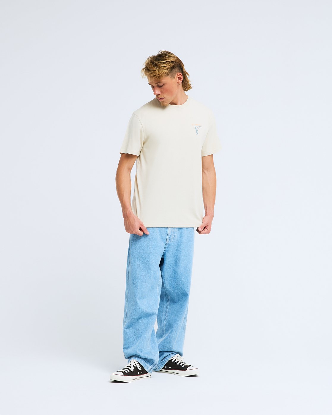 Camiseta de manga corta para hombre Billabong Ty Williams Carry On en color beige