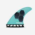 Set de quillas de surf Futures FAM1 RTM Hex Blue Black en color azul y negro