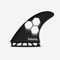 Set de quillas de surf Futures FAM2 RTM Hex Black White en color negro y blanco