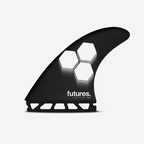 Set de quillas de surf Futures FAM2 RTM Hex Black White en color negro y blanco