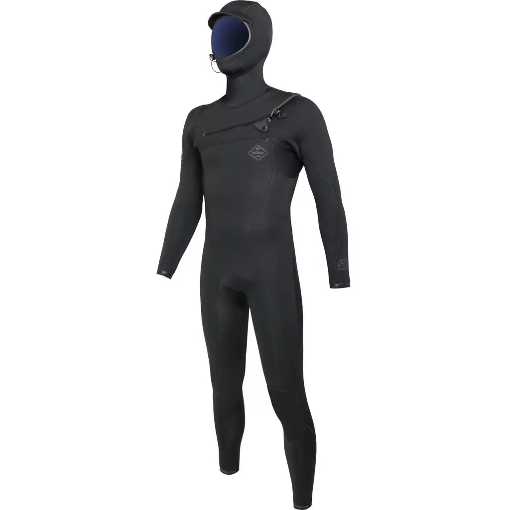 Traje de neopreno para hombre con capucha Soöruz Fighter Hood 4 3 mm Chest Zip negro
