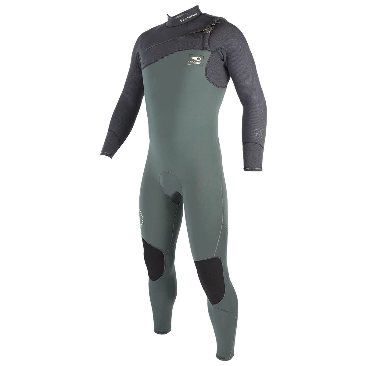 Traje de neopreno para hombre Soöruz Guru Pro 4 3 mm Chest Zip caqui