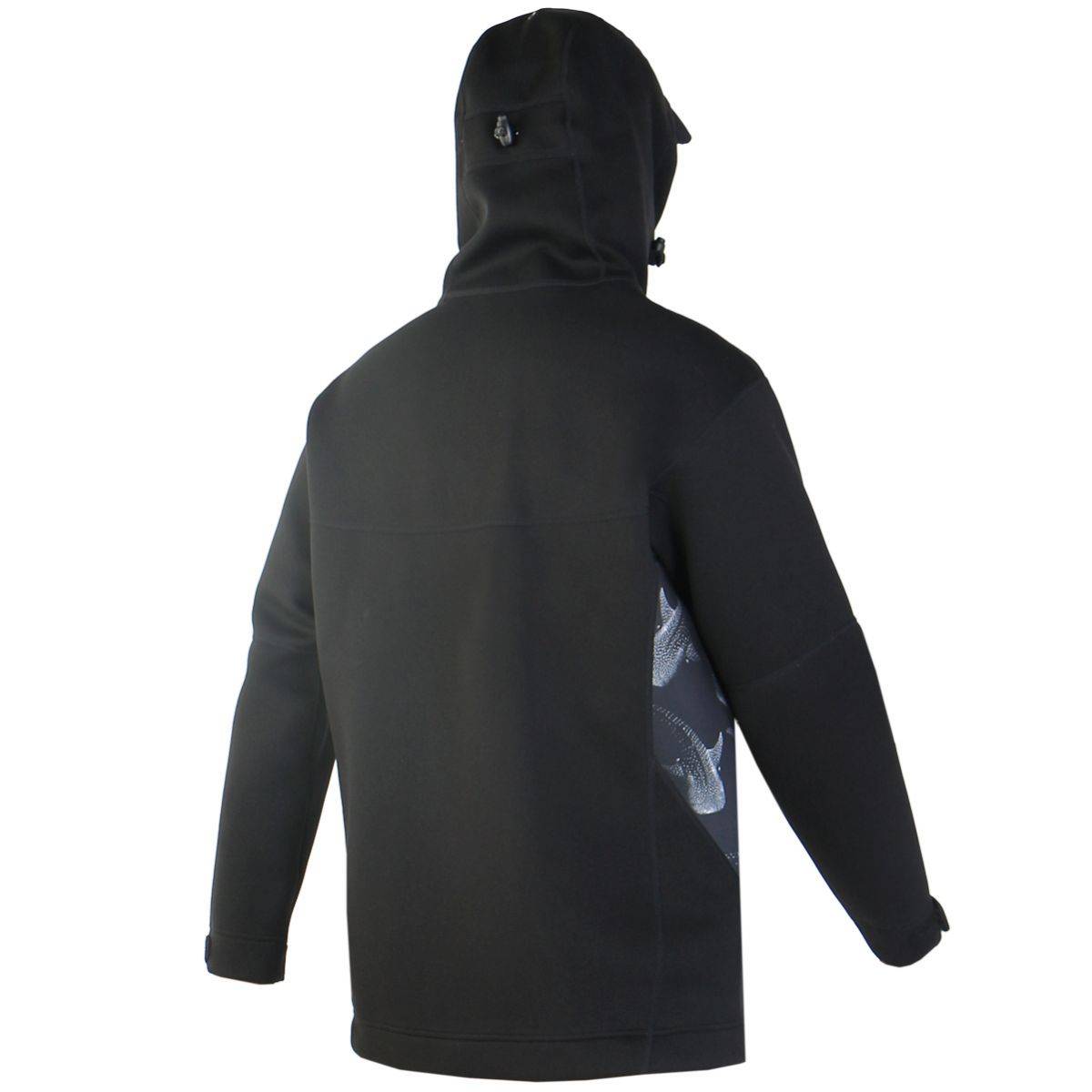 Chaqueta de neopreno cortavientos de 1mm con capucha y cremallera Soöruz Southside Zip color negro