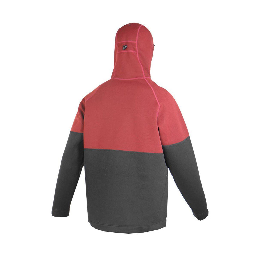 Chaqueta de neopreno cortavientos de 1mm con capucha para hombre Soöruz Outside color rojo