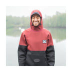 Chaqueta de neopreno cortavientos de 1mm con capucha para hombre Soöruz Outside color rojo
