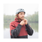 Chaqueta de neopreno cortavientos de 1mm con capucha para hombre Soöruz Outside color rojo