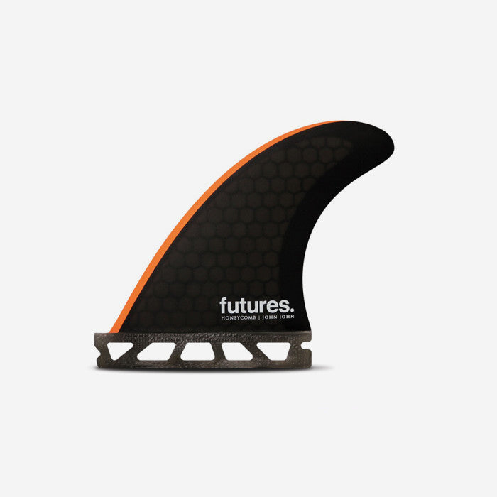 Set de quillas de surf Futures John John Florence Techflex Neon Orange XS en color naranja neón y carbono