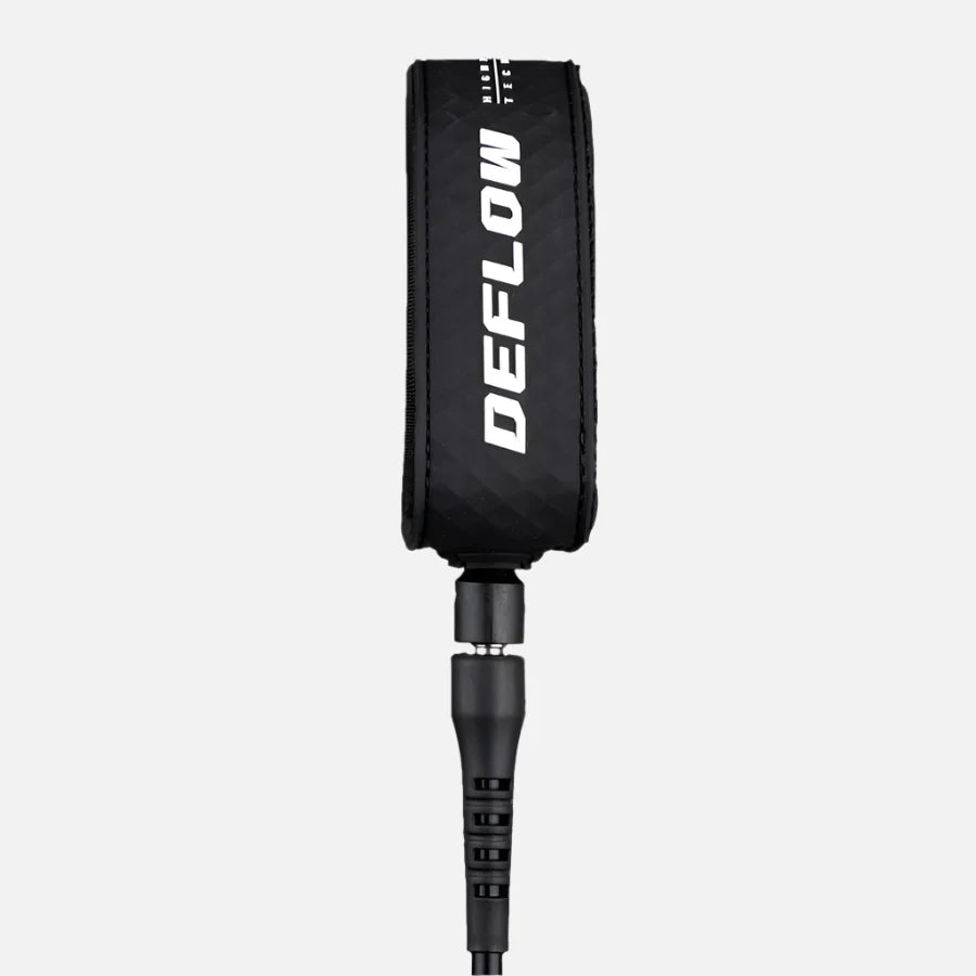 Invento de surf de alta resistencia Deflow Premium Black Leash en color negro