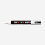 Marcador de pintura acrílica base agua Uni Posca PC-5M punta cónica blanco